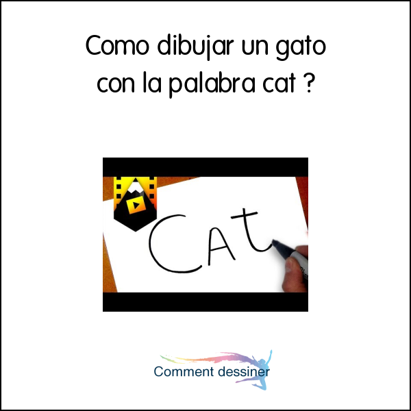Como dibujar un gato con la palabra cat